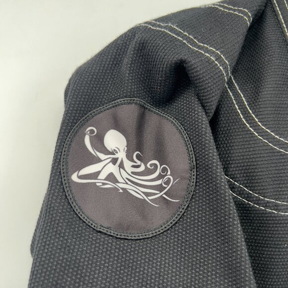 Kids Still Waters Brazilian Jiu-Jitsu Gi Kimono Top Black White Stitching Sz M 2 - Picture 7 of 12